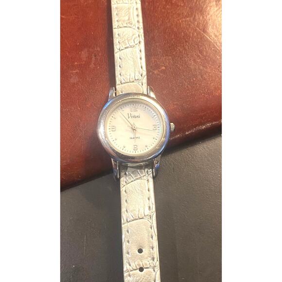 Women's m25mm Silver Tone Vivani Watch, MOP Face - Picture 1 of 3